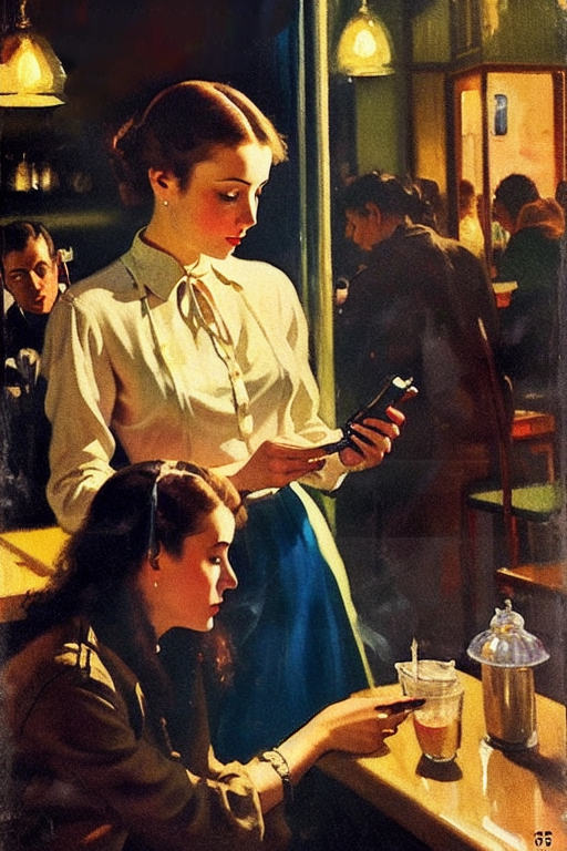 06571-1917756391-sd-pulp a woman in a coffee shop looking down at her smartphone startling mystery cover art illustration86ce614d04aa65779a62682d0c37d5f65a956e63.png